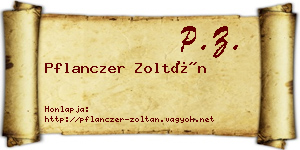 Pflanczer Zoltán névjegykártya